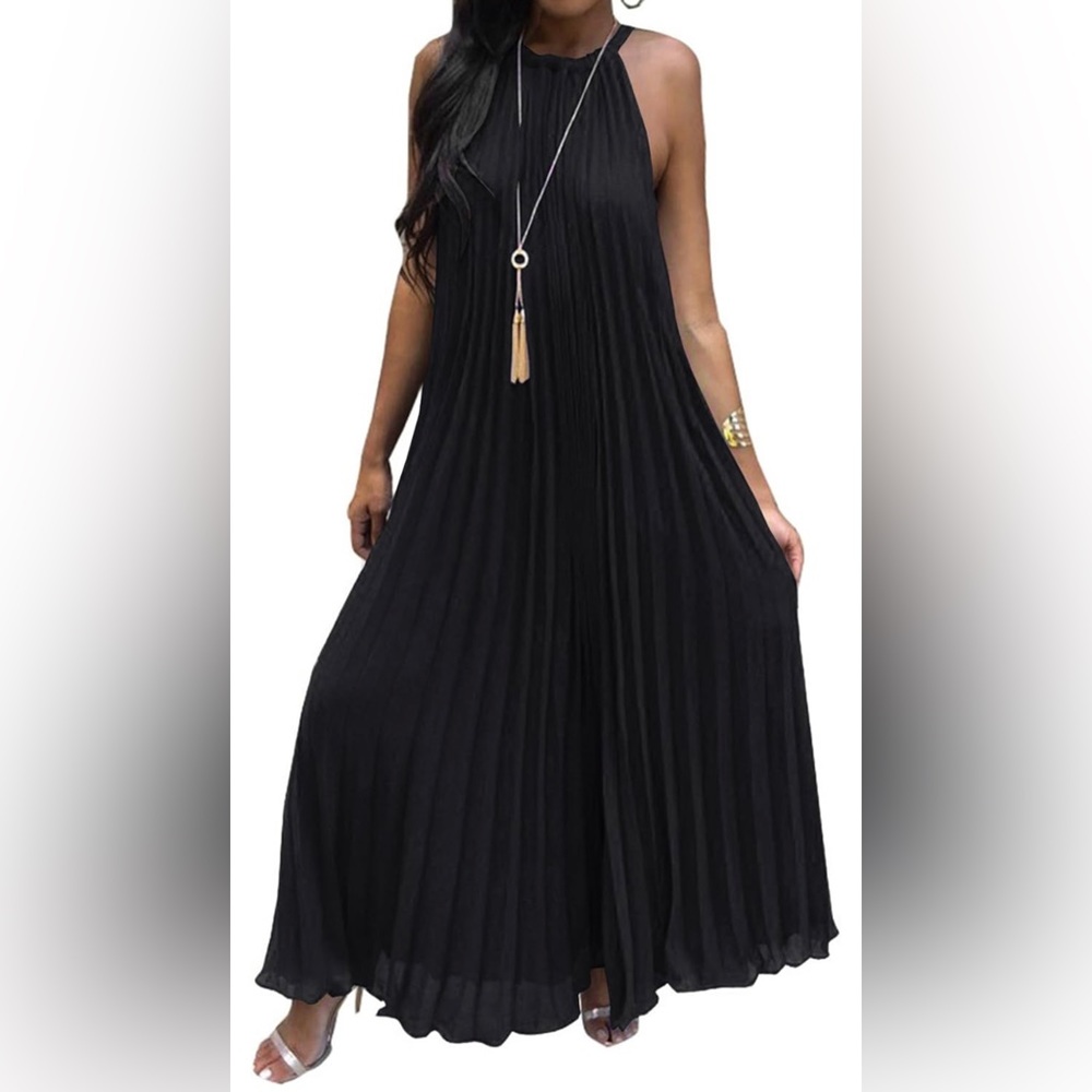 Rooscier Pleated Maxi Dress